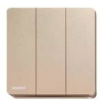 مفتاح انارة ثلاثي 16 امبير، ذهبي وردي، 86×86 مم، 250 فولت، ماركة سيمنز (دلتا أرينا)