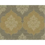 American Wallpaper Dark Beige Color Classic Design, Size 10mx0.53m, Model ZA31708