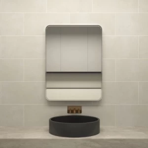 Rectangle Mirror 60 × 80 cm Silver Aluminum Frame | Al Muhaidib Sanitary and Ceramic