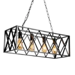 Crystal Chandelier with Luxury Design, Size 25×64 cm, Black