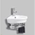 Ceramic Wall Mounted Wash Basin, White Color, Size 40×40  cm