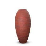 Vase made of Clay, Brown, Dimensions 98×200 cm, Cylinder Shape