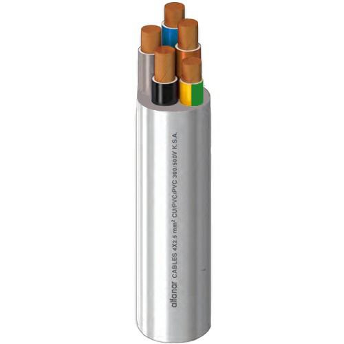 كابل 6mm2 5 اطراف نحاس شعر مرن 300/500 فولت معزول ومغلف PVC | شركة الفنار