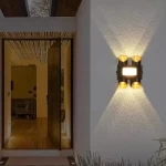 LED Wall Lamp 12 Watt, Black Color, Size 10x10 cm