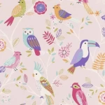 ورق جدراي شبابي واطفال متعدد الالوان، طول 10 م، عرض 0.53 م، موديل 293012  