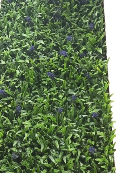 تغطية جدارية عشب صناعي 100X100 سم أخضر مع بنفسجى | القصور للديكور