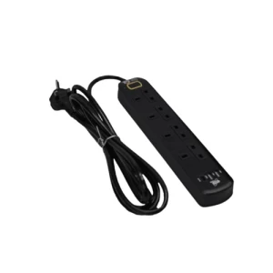 Electricity Subscriber 7 Ports, 3m Cable Length, Black | Green Home Trading