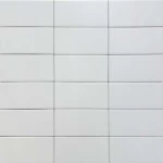 بورسلان Velvet للأرضيات والجدران، السمك 8 مم، سطح مطفي، أبيض، مقاس 15×5 سم