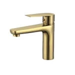Chinese Washbasin Mixer, Pluto Brand, Gloss Gold Color
