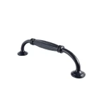 ماسكة خزانة مطبخ ستانلس ستيل قوس، طول 12.8 سم، اسود | شركة روائع المطابخ