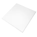 Plain aluminum ceiling tile, thickness 0.6 mm, size 600 x 600 mm, lay-in system