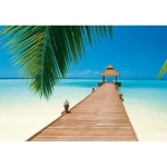 Wall mural for decoration sea design, Size 366cm × 254 cm, blue color