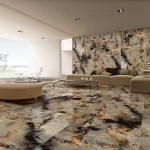 Indian Porcelain Floor Tiles Size 120×240  cm, Onyx fantasia Model