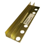 Large Aluminum Glass Holder Accessory, 240 cm Length, 1.3 cm Height, shiny gold Color