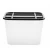 Polyethylene Plastic Storage Box, 55L Capacity, Size 50×37×33 cm, White with Black Lid, Model Number JJYHK