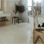 Matte Ceramic Tiles Thickness 10 mm, Size 60x60 cm, Light Beige Color | Saudi Ceramics