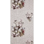 Dutch floral wall Covering, size 10 m x 0.53 m, gray color, model 17803  