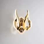 Gold Wall Lamp, 13 cm Length, 22 cm Width