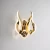 Gold Wall Lamp, 13 cm Length, 22 cm Width