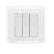 Wide Electrical light switch 3 gang 2 way 10 Amp ALF Alfanar Size 7×7 cm Color White 