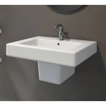 Hanging Hand Washbasin Size 50.5x61x32.5 cm, White Color | Saudi Ceramics Factory