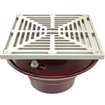 صفاية تصريف مياه ارضية داخلية بلاستيك PVC مقاس 110 مم، مصرف مربع الشكل | مصنع سعودي كاست