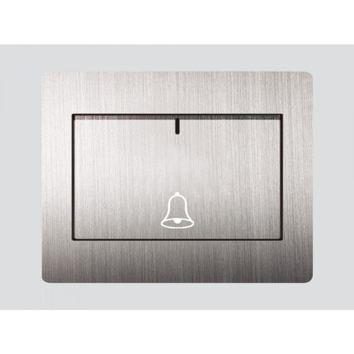 Doorbell Switch E62 7×7 cm Silver Steel, 10 Amp | Art DNA