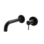 Wall Washbasin Mixer, Matte Black Color, Size 18.5x12x25 cm