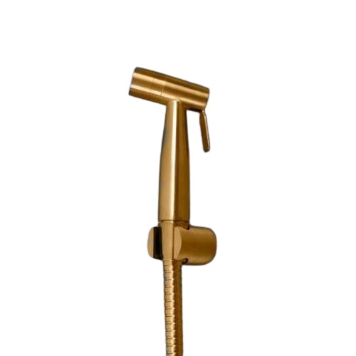 Bidet Mixer Stainless Metal 304, 1.2 m Hose, 15 Bar, Matte Gold, 7.5×13.1 cm | 
