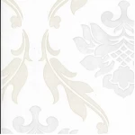 ورق جدران فينيل، تصميم نقشات، مقاس 10 م × 53 سم، لون أبيض مع بيج ورمادي 