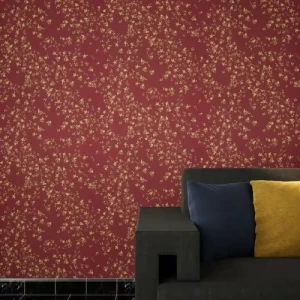 ورق جداري نقشات، مقاس 10 م×50 سم، لون احمر | IV-93585-7