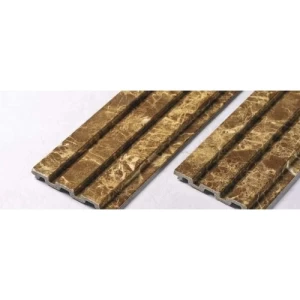 PVC Wood Replacement Panels Size 12 × 290 cm, Rectangular, Marble Brown | Luxury line