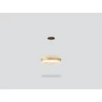 Modern Hanging Light, 96W LED, Size 1500 mm × 450 mm, Golden Color, 3000 Kelvin