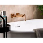 Bathtub Mixer, Height 38.5 cm, Width 23.5 cm, Length 51.5 cm, Rose Gold 