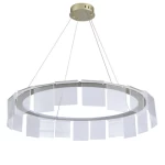Crystal Chandelier Modern, 13 cm Length, 60 cm Width, White Color