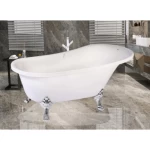 Pharaoh Bathroom Bathtub White Color, Silver Leg, Size 75×140 cm