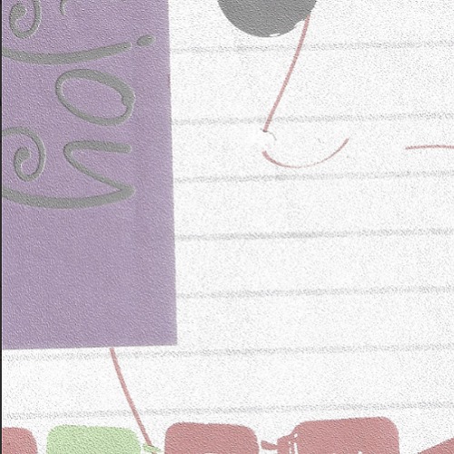 Youthful Wall Covering 10m x 53cm Red and Green with Purple | Luxury line