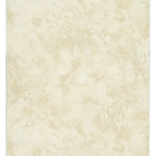 Floral Wallpaper 10m x 0.73m Creamy Color, Model 56948 | Balbaid Decor Company