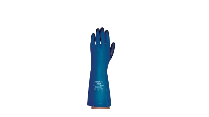 Chemical Protection Gloves 380mm Length Size 8 Medium, Blue Color | Reda Safe
