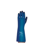 Chemical Protection Gloves,  Blue Color, length 380mm, size 8 Medium