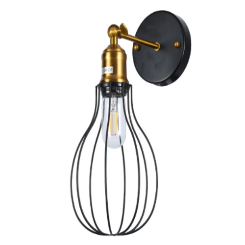 Wall Sconce 35 cm Height, 25 cm Width, Black Color | 