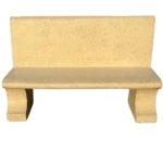 Concrete Chairs Reinforced Normal Matt with Backrest Length 200 cm Width 40 cm Height  45 cm Color Beige