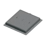 غطاء غرفه تفتيش حديد زهر 500×500 مم، مربع الشكل  حموله 12.5 طن  لون رمادي | مصنع سعودي كاست