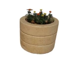 احواض زرع اسمنتية خرسانية قطر الدائرة 80 سم ارتفاع 70 سم