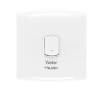 مفتاح كهرباء مفرد ثنائي القطب مع مؤشر ليد 45 امبير ألف كلاسيك الفنار مقاس 7×7 سم اللون ابيض 