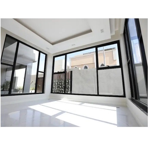 Aluminum Fixed Window Profile 10.5 cm, Thickness 1.5 mm, Champin Color, Double Glazing 24 mm | Ral Tech Factory