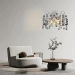 شريط جداري مودرن، فضي، إضاءة خافتة، أبعاد 30×40 سم