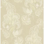 American Wallpaper Light Beige Color leaf-Patterned Design, Size 10mx0.53m, Model ZA30107