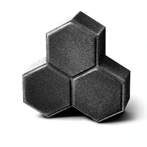 Delta Interlock Paver Tiles Thickness 8 cm Black Color | Almwared Pro