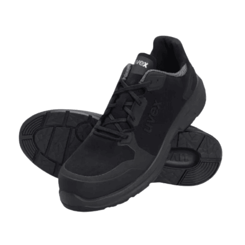 حذاء الأمان الرياضي UVEX 1، الوزن خفيف، مقاس 38، مقاوم للانزلاق، لون أسود، عرض 12 | متجر قمم إطفائى لأدوات سلامة